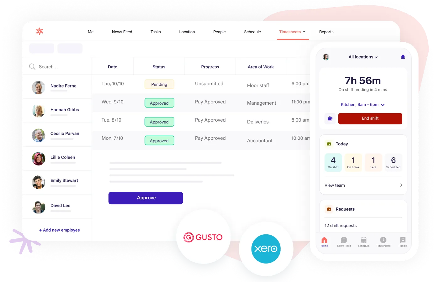 Screenshot of Deputy, a Connecteam alternative.