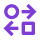 Icon showing shifts moving back and forth.