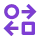 Icon showing shifts moving back and forth.