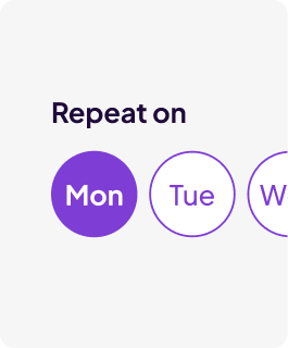 Homebase task manager interface to select days of week to repeat a task