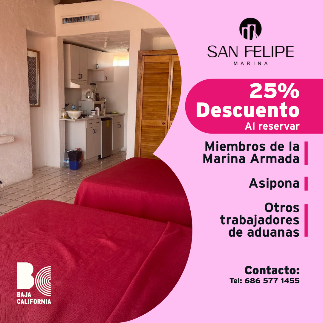 25% de descuento al reservar para miembros de la Marina armada, Asipona y los trabajadores de Aduanas