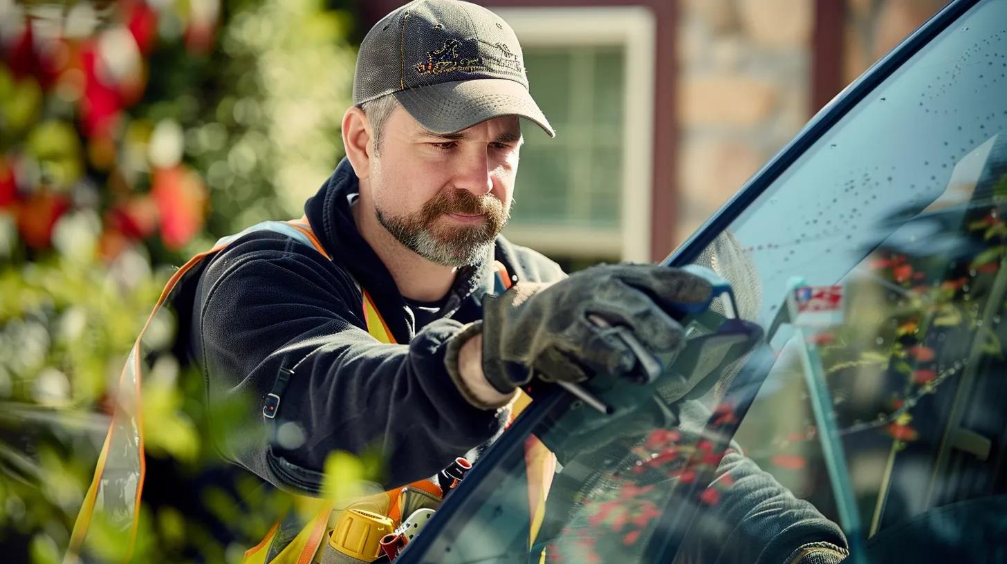 Professional technician replacing a windshield in Oregon, showcasing expertise and quality service