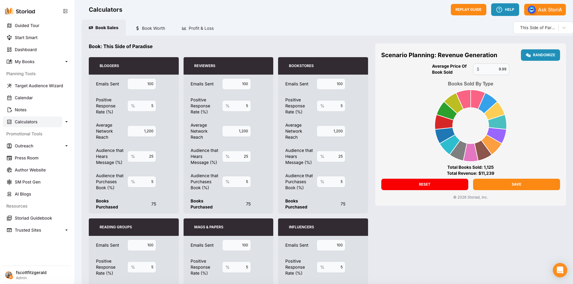 Book Sales Calculator