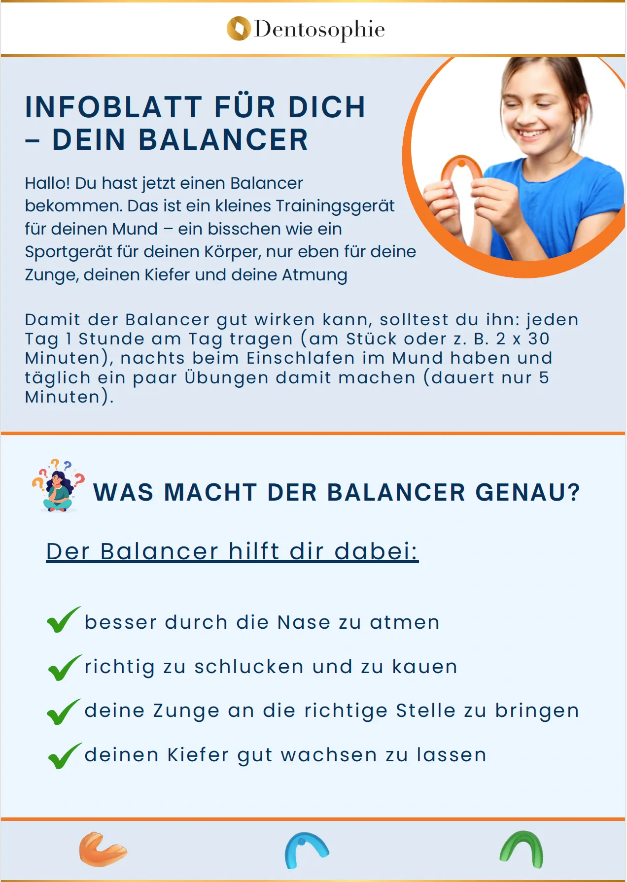 Erste Seite des Merkblatts für Kinder
