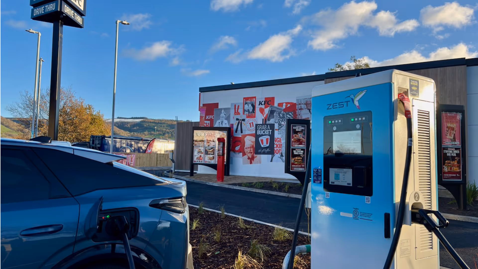 Zest charger outside KFC drive thru