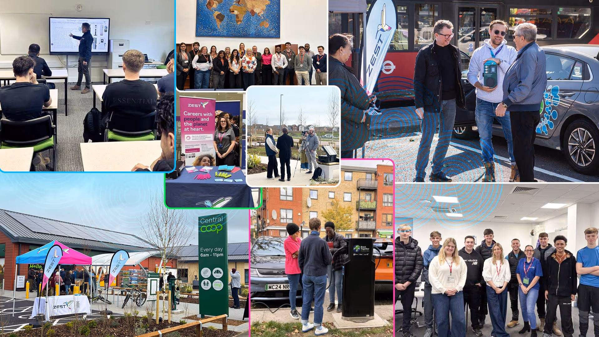 Collage of Zest social value activity