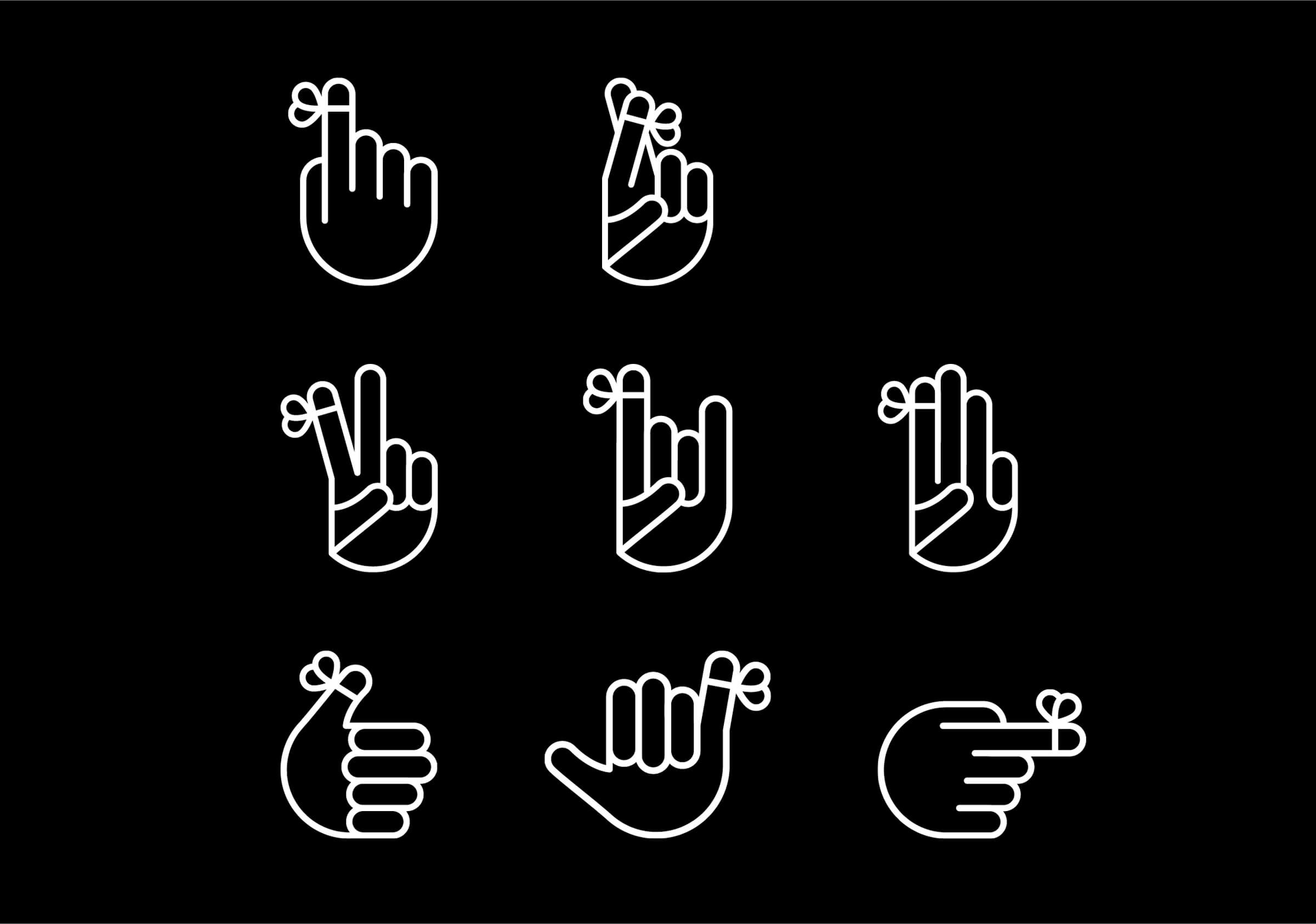 Hand logo symbols of Don't Forget The Wine - Marketing & Events