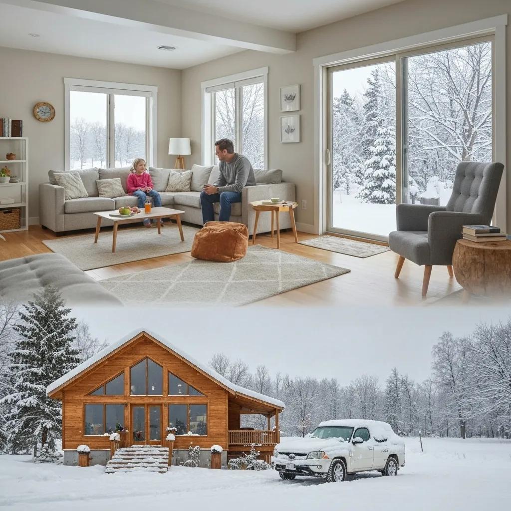 Warm Winnipeg home in winter highlighting the importance of seasonal pest control