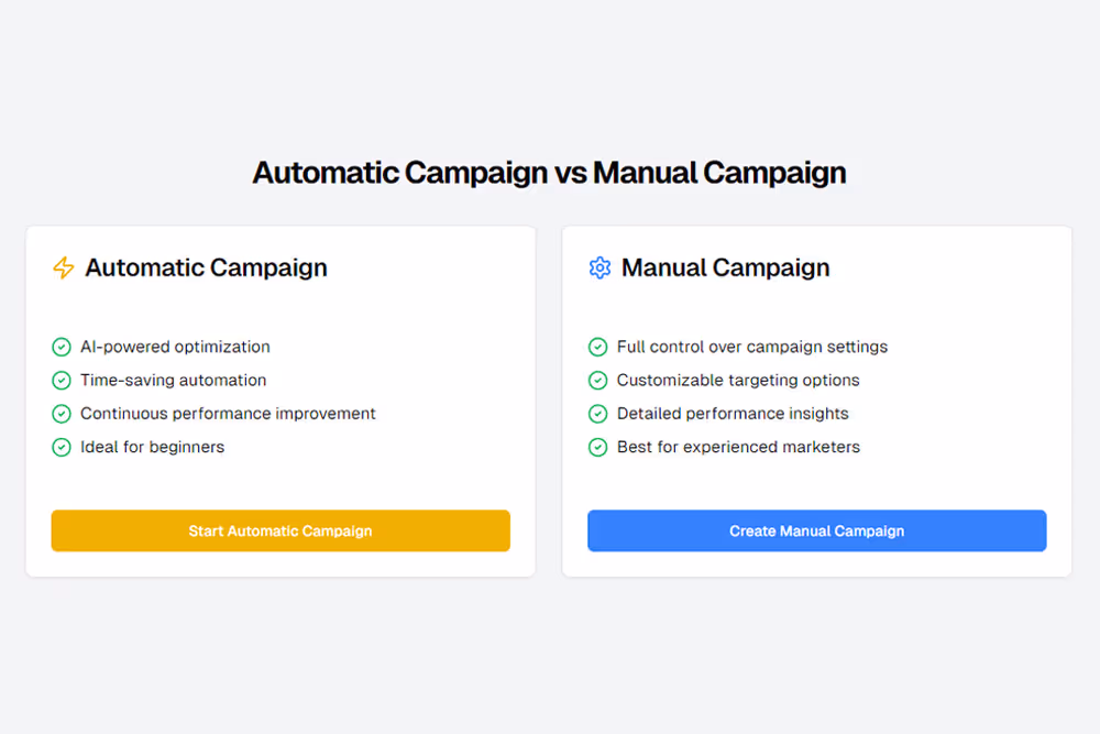 Difference Between Manual and Automatic Campaigns 