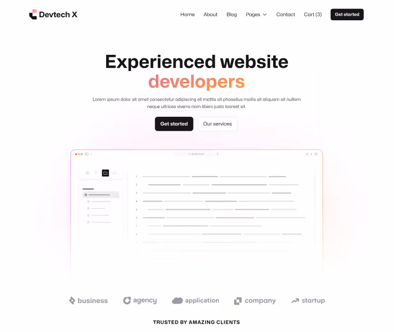 Devtech X - Home V1 Page - The Ultimate Tech Development Agency Webflow Template