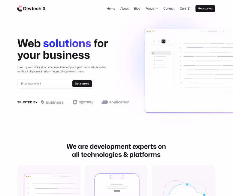Devtech X - Home V2 Page - The Ultimate Tech Development Agency Webflow Template