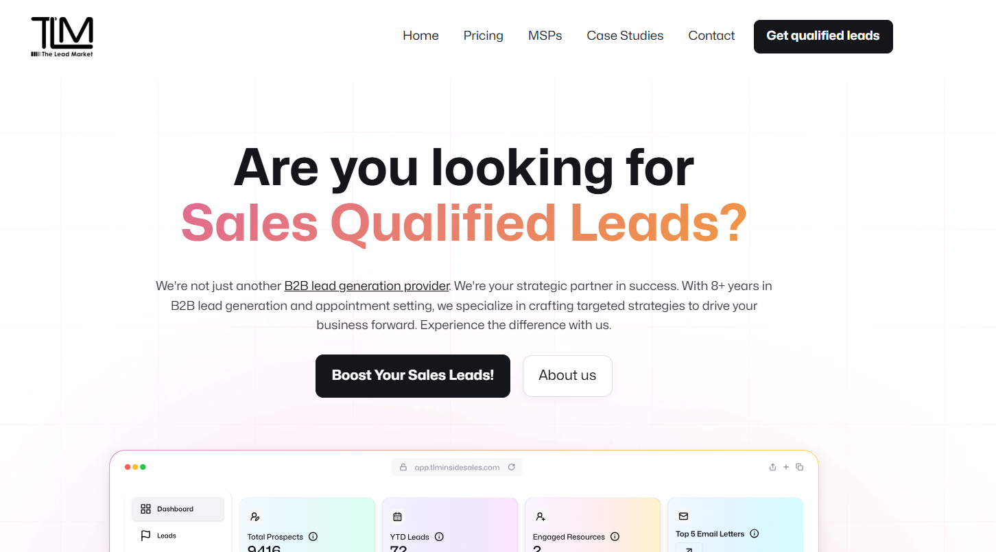 A Leading Choice for B2B Lead Generation: The Lead Market (TLM)