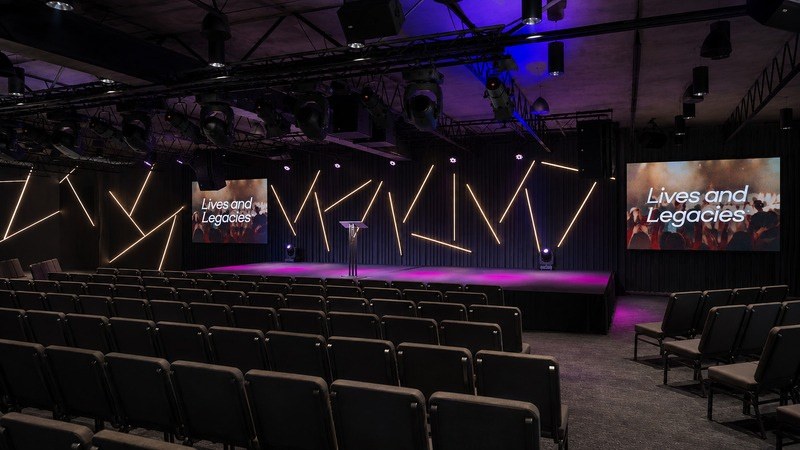 New auditorium stage