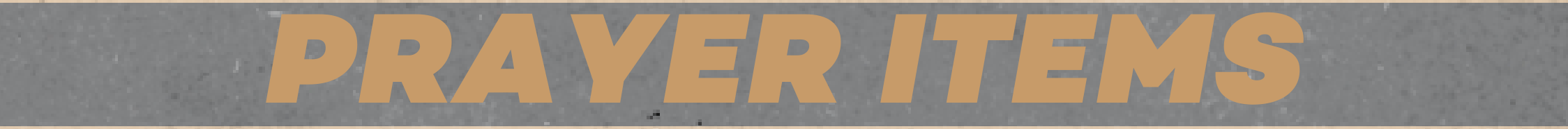 Prayer Items