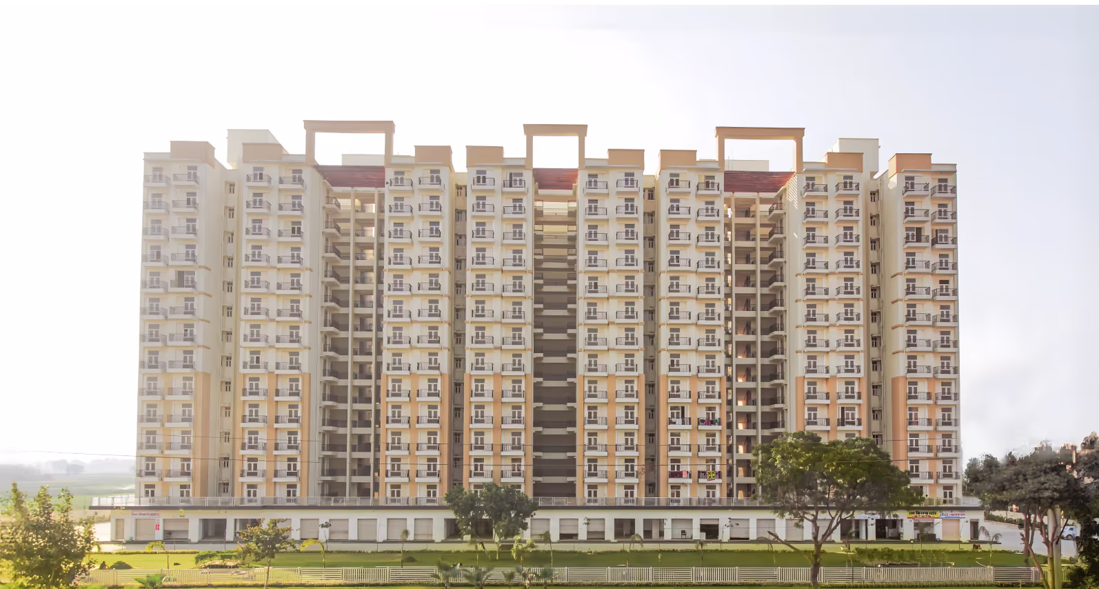 Tall apartment buildings