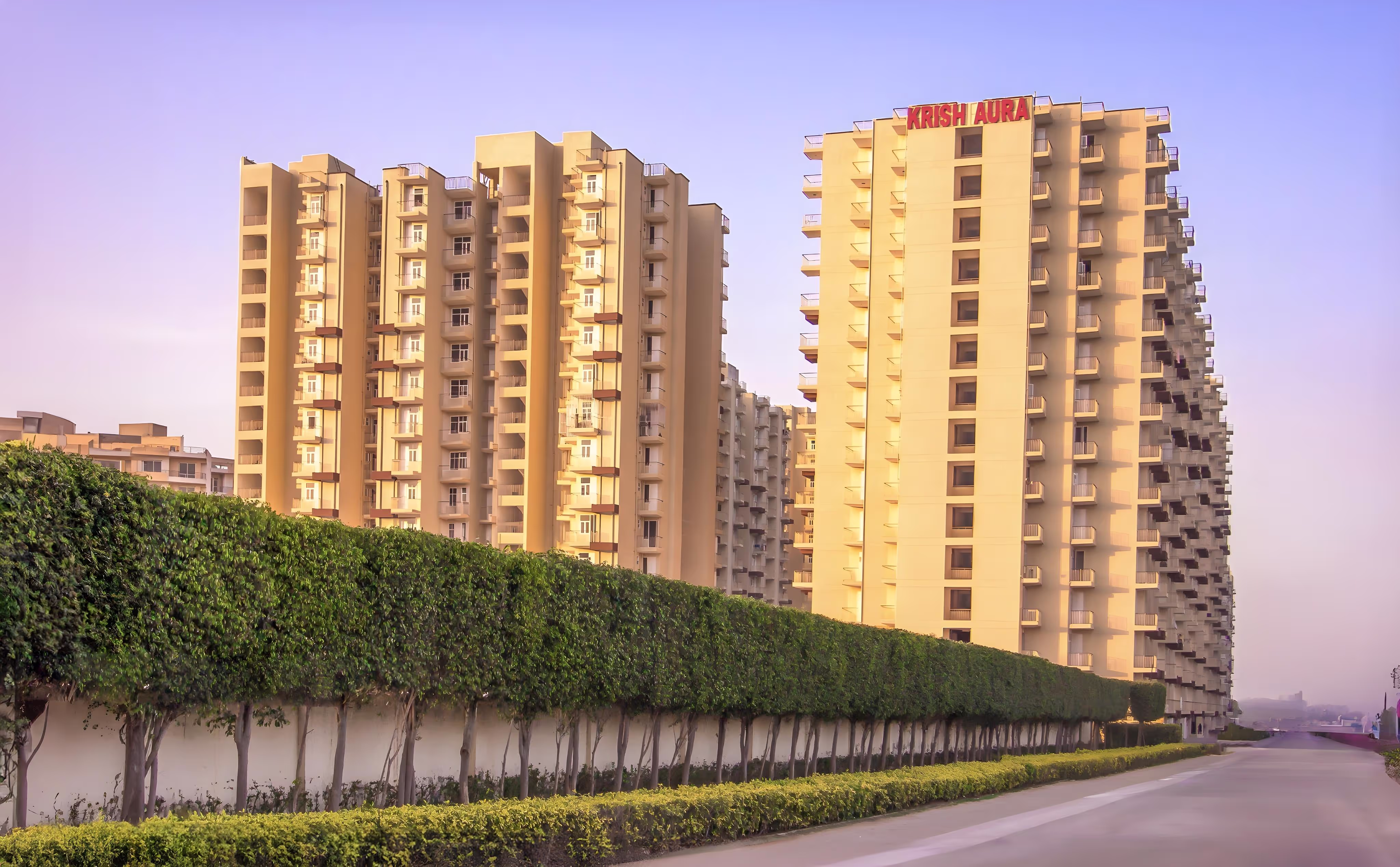 Tall apartment buildings