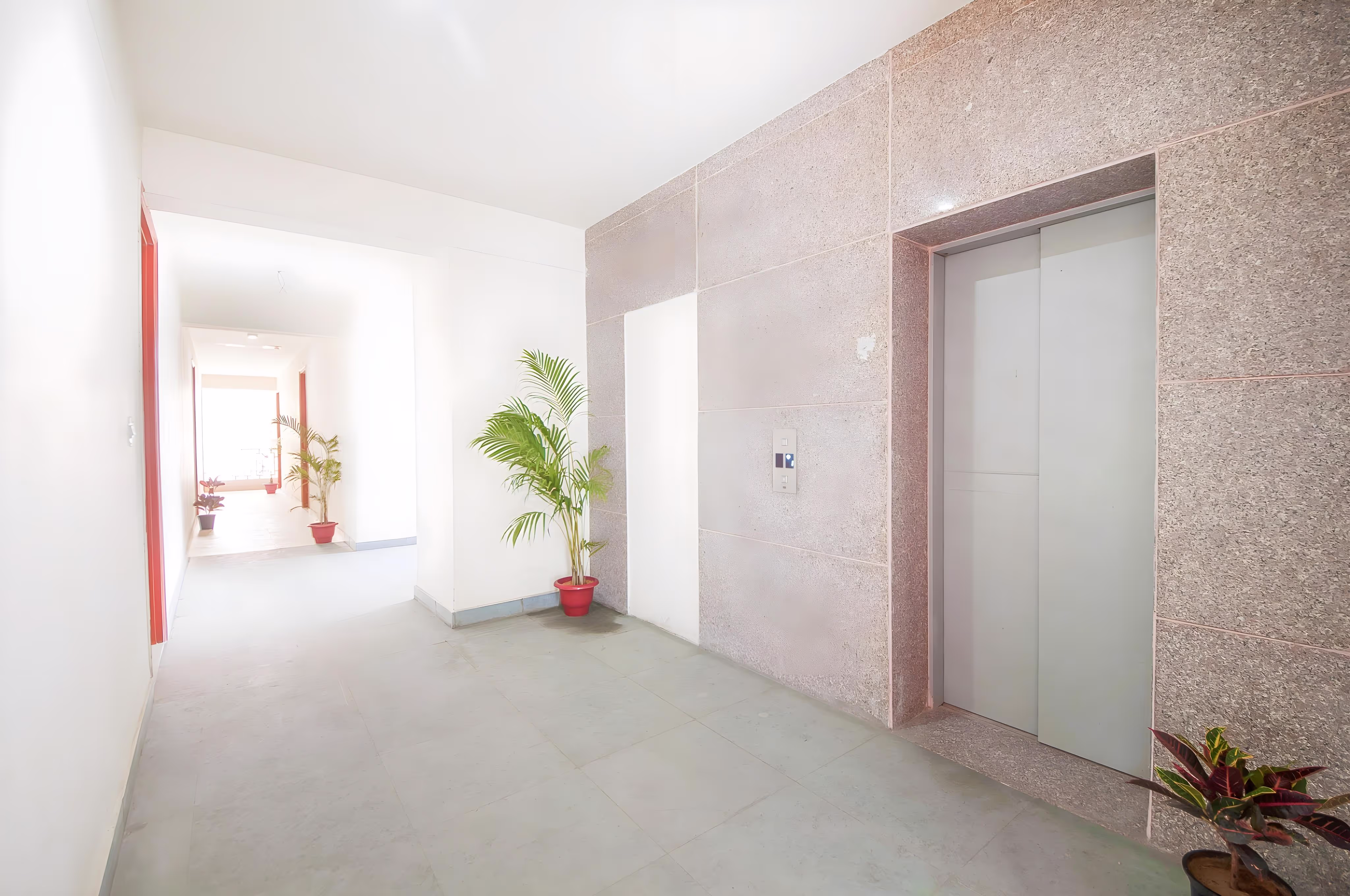 A hallway with a lift