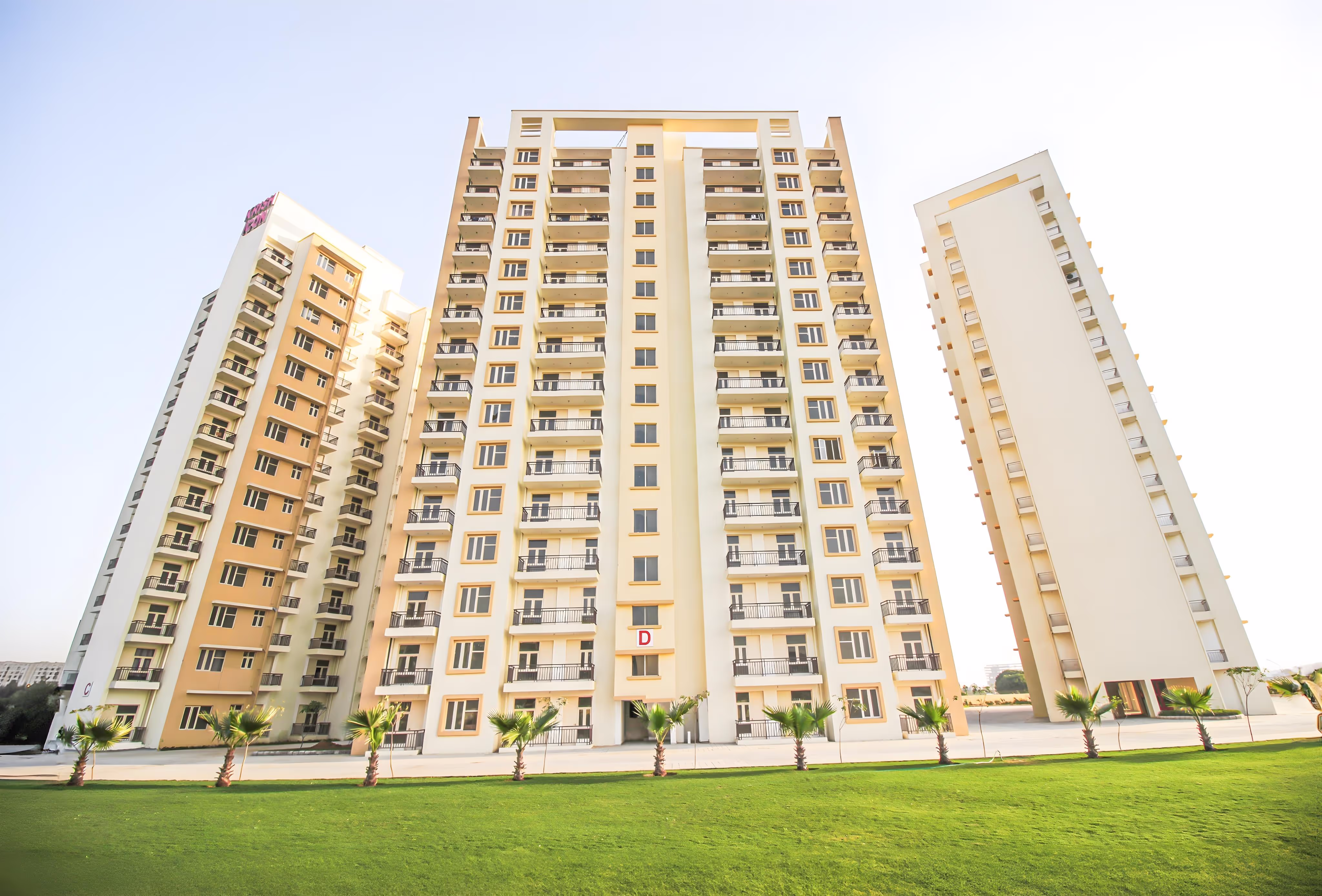 Tall apartment buildings