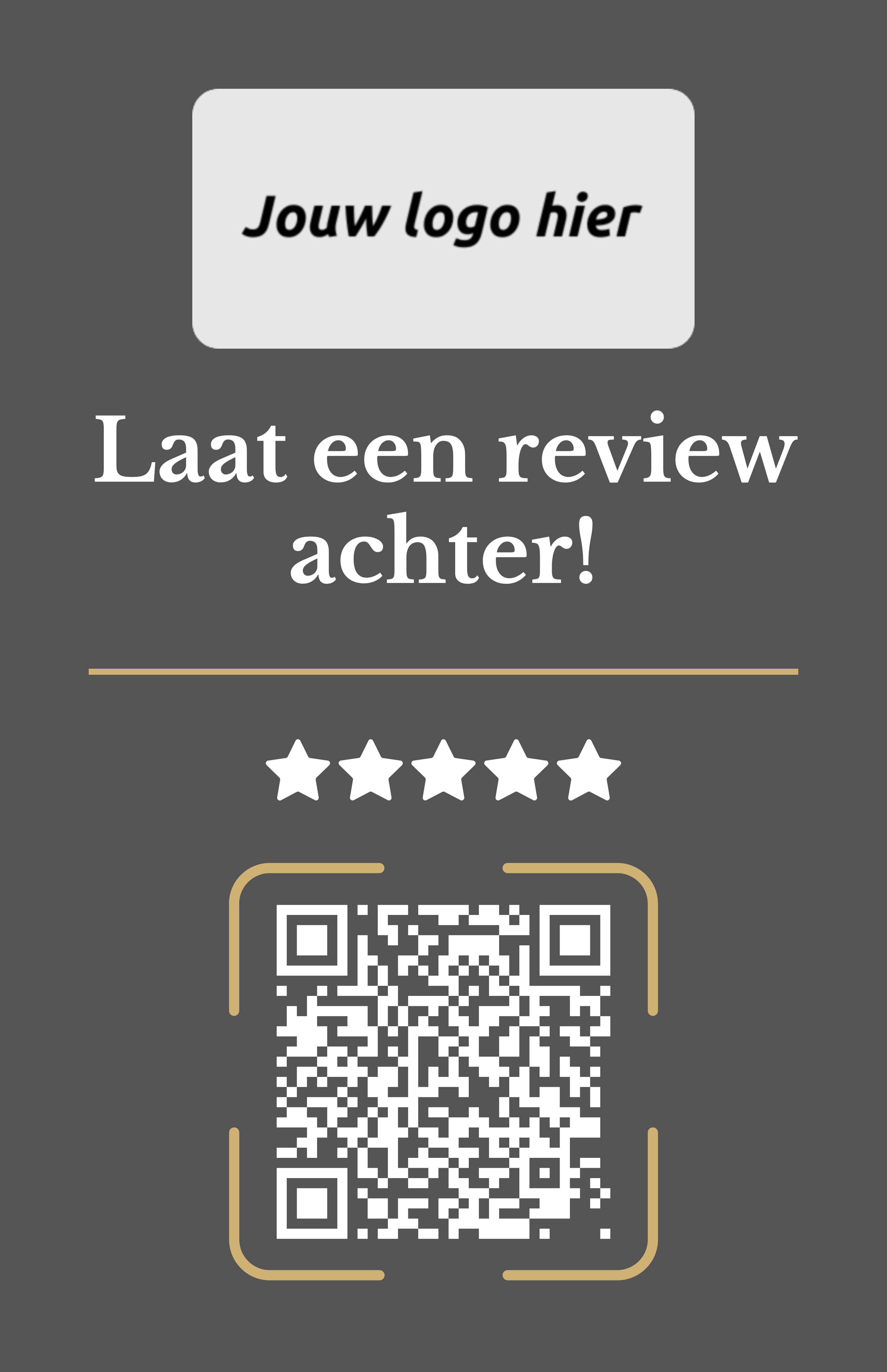 Google review kaart luxe verticaal eigen logo