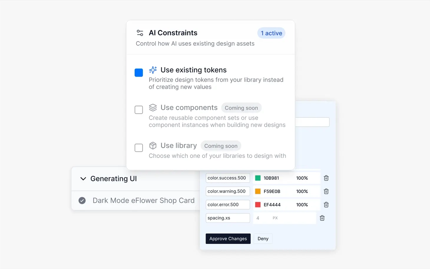 Design token collections, and AI-powered tokenization