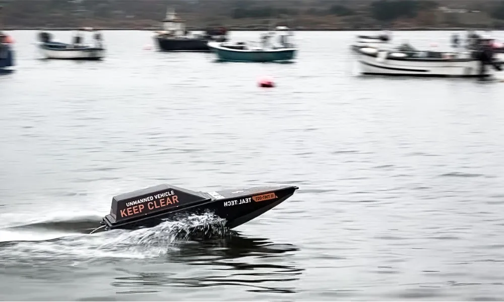 usv hull in water