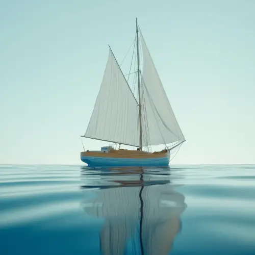 A sailboat gliding smoothly across calm waters, symbolizing smooth sailing and hassle-free website management by Rekode Studios, a Vancouver-based digital agency.