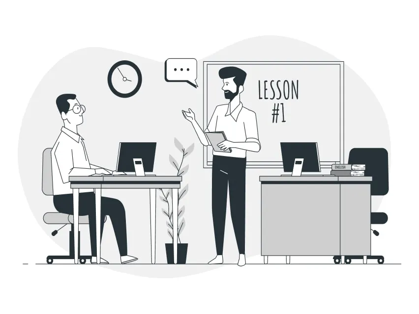 a man studies offline