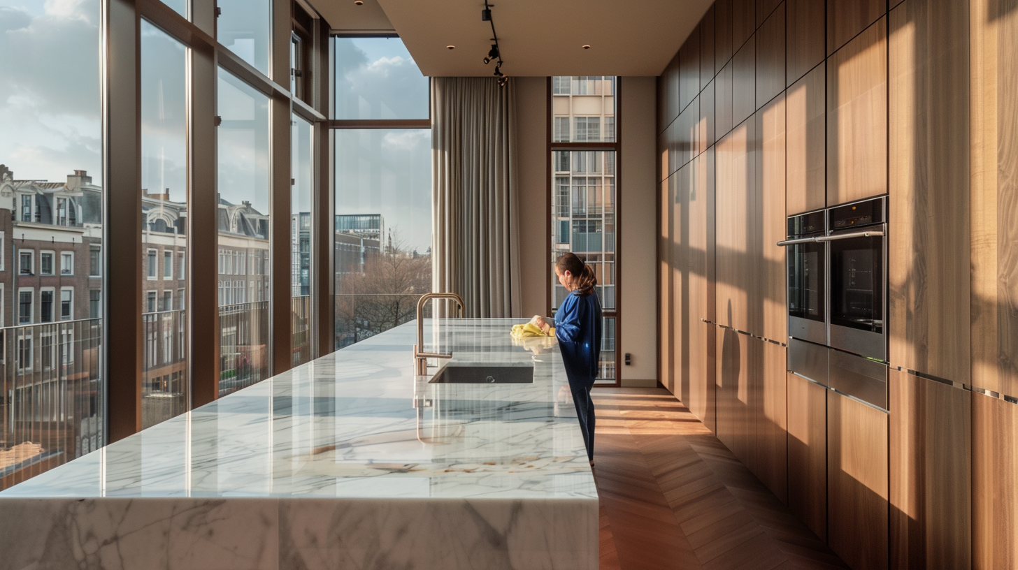 Cleaning service pricing guide illustration showing cost factors and budget considerations in the Netherlands