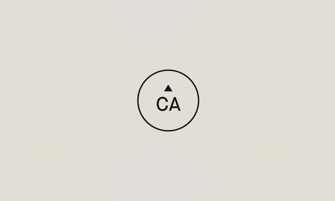 Animated logos cycling through minimalist California-based symbols and landmarks.