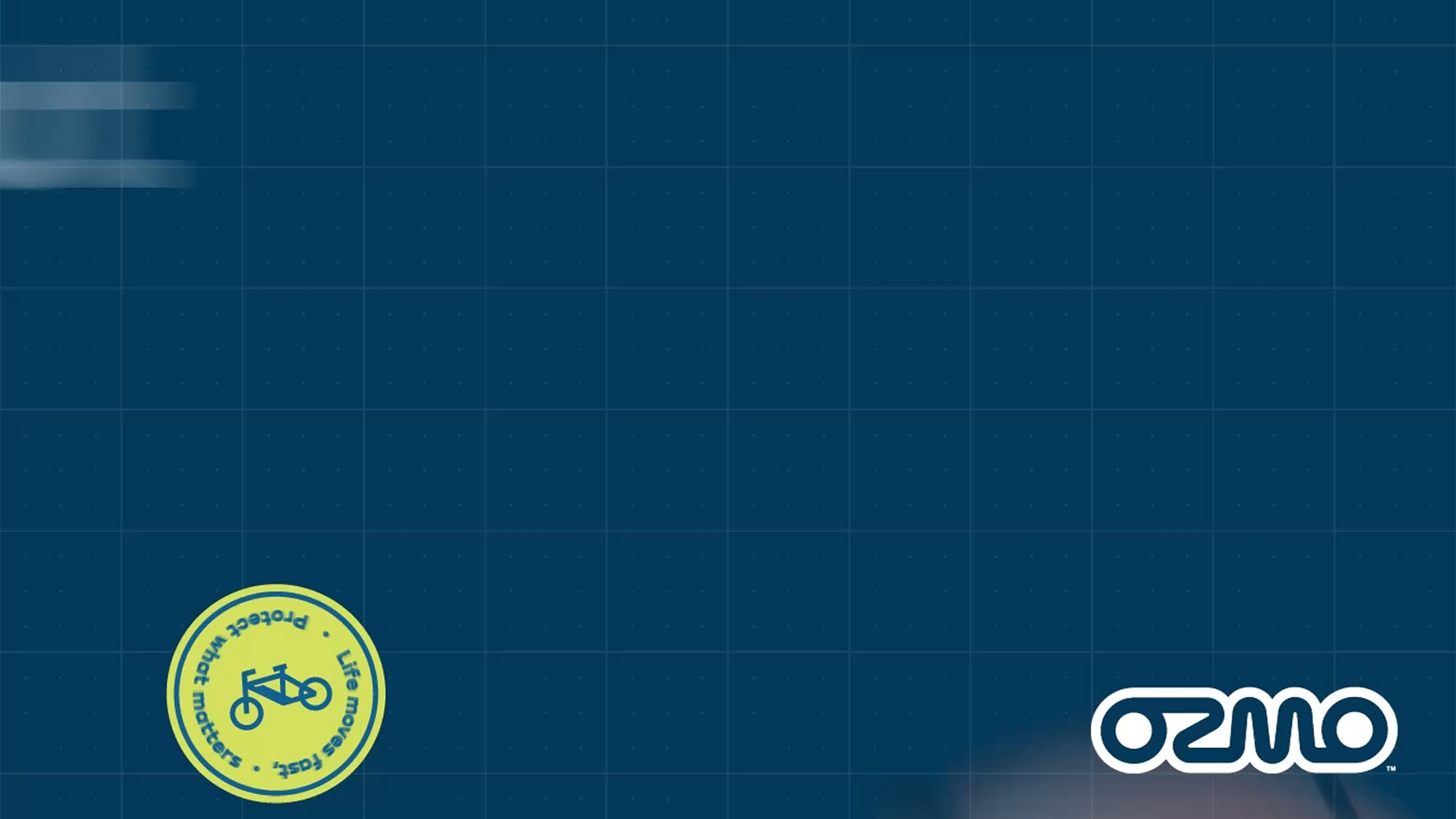 Ozmo brand animation poster featuring the tagline “Move without limits” in bold graphic style.