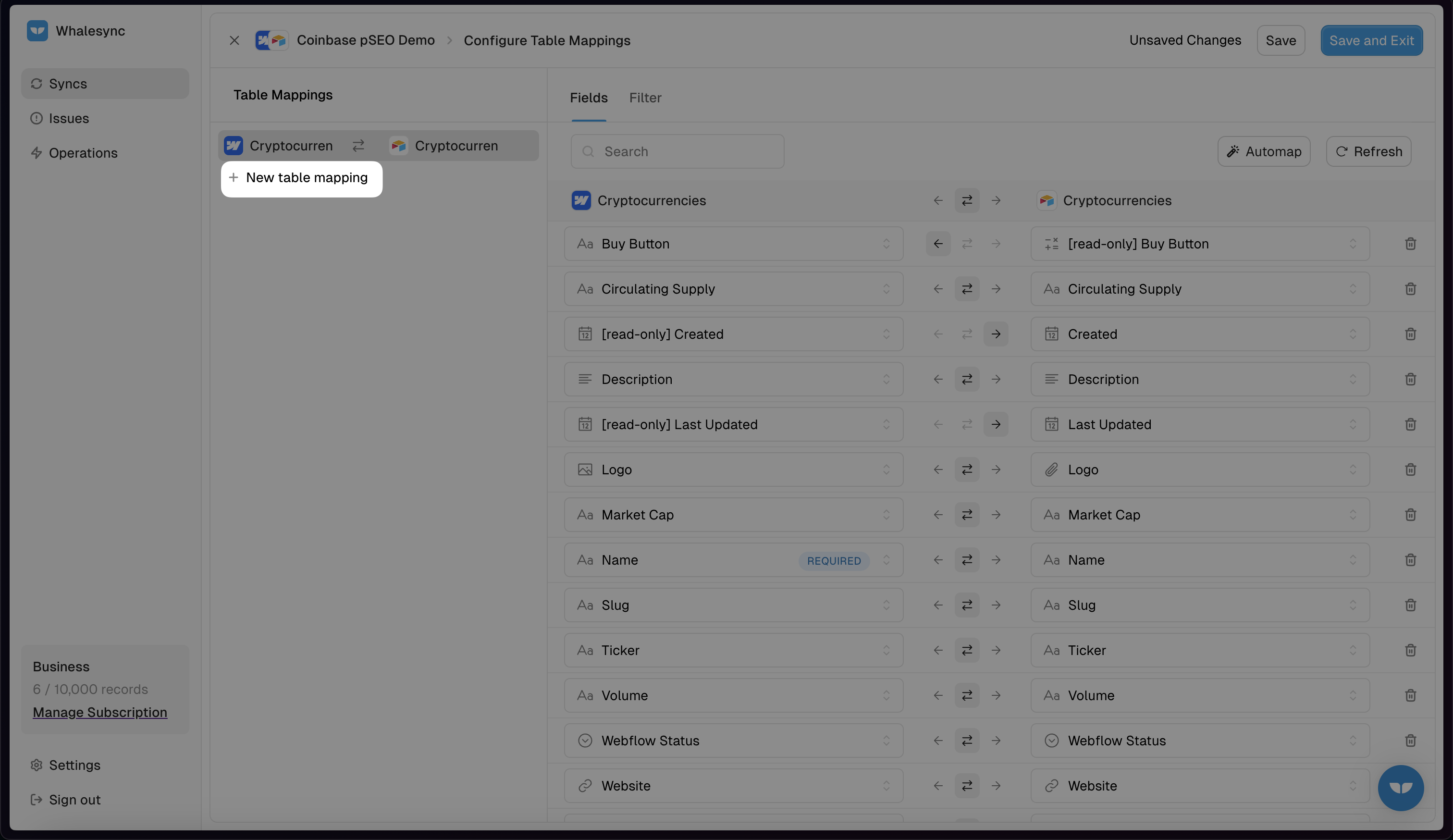 You will want to repeat the steps above with the Conversions table next