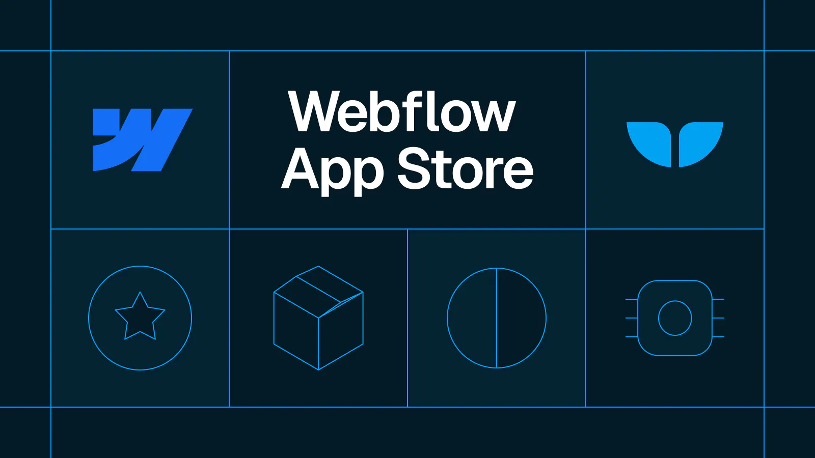 Title card reading 'Webflow App Store' with the Webflow and Whalesync logos