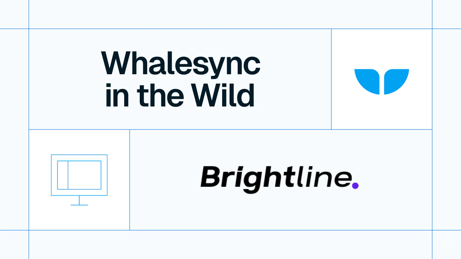 Title card reading 'Whalesync in the Wild' featuring the Brightline logo
