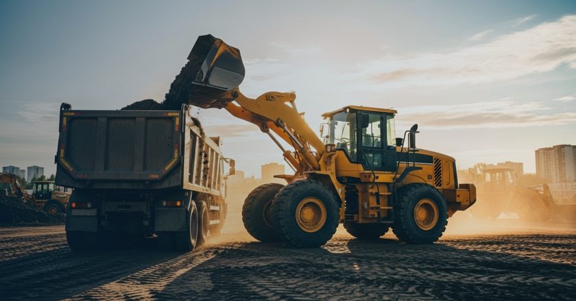 Heavy earthmoving equipment