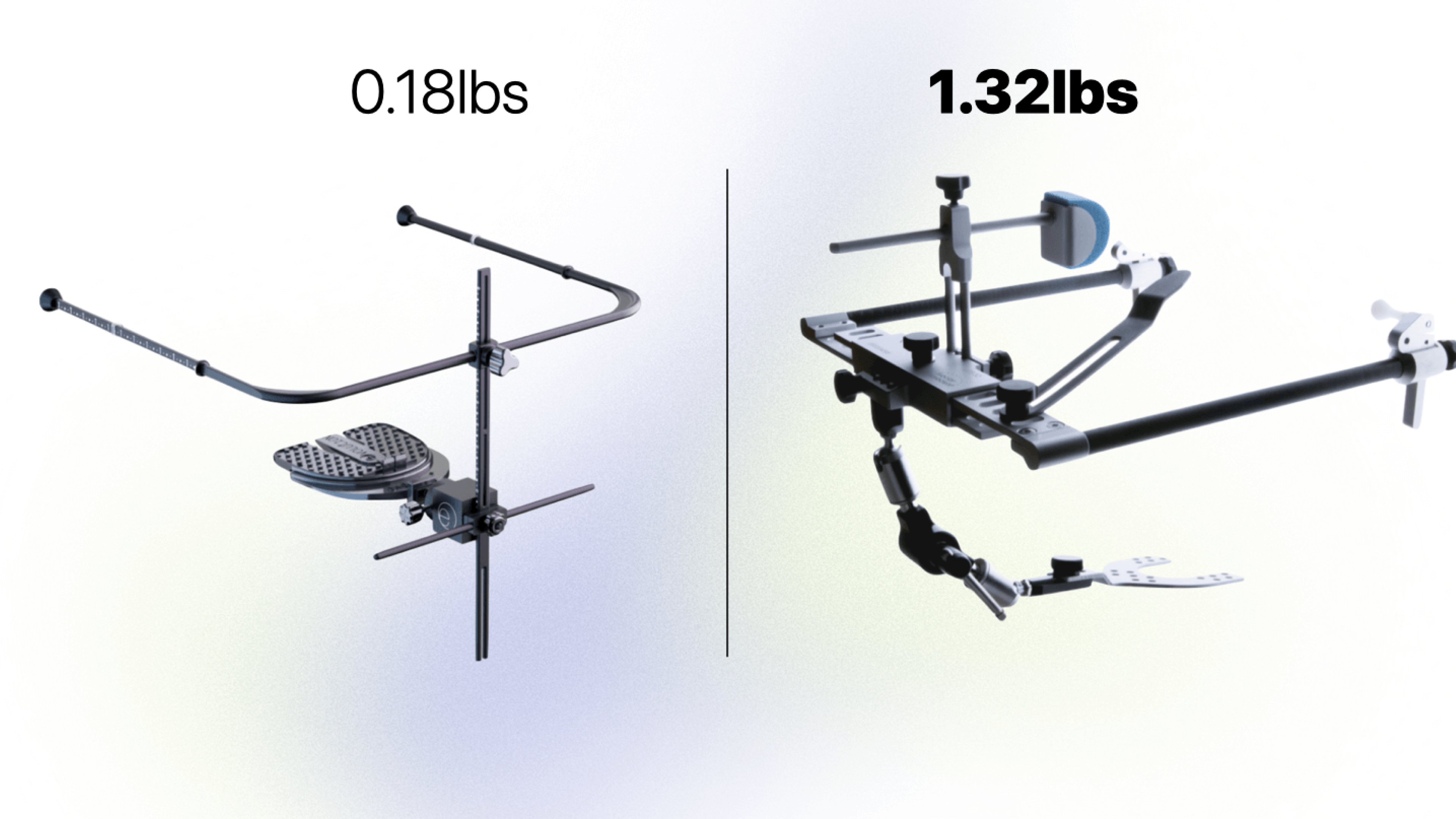 Patient Comfort OneBite Evolution is a lightweight, medical-grade system designed for patient comfort. Traditional face bows are heavy, uncomfortable, and intrusive to the ears and nose, causing discomfort for the patient.