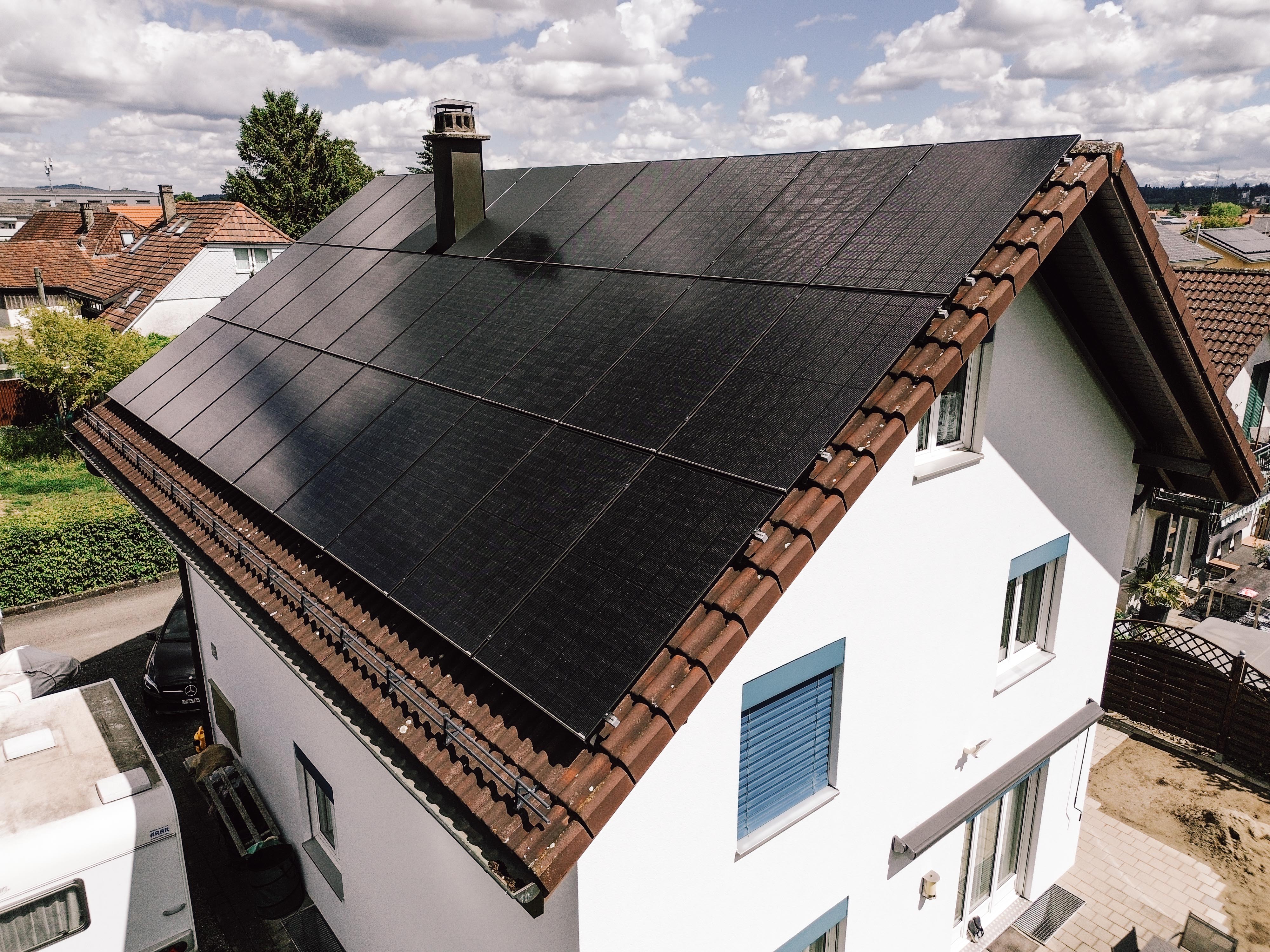 Neubau PV-Aufdachanlage Einfamilienhaus