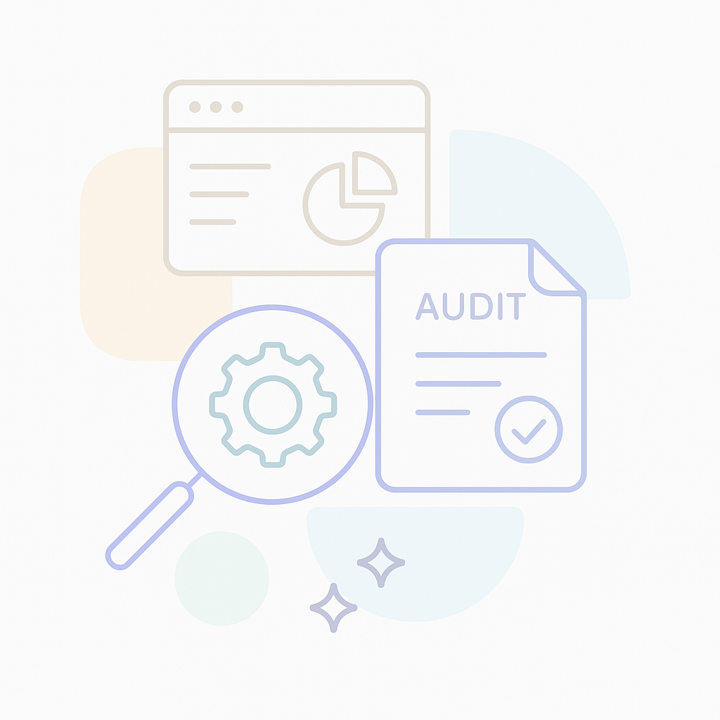 Soft pastel illustration of upward arrows and a map grid symbolizing Google Business Profile SEO and optimization