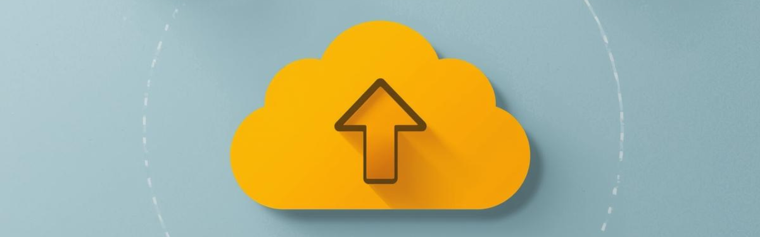 a cloud depicting the uploading of a document
