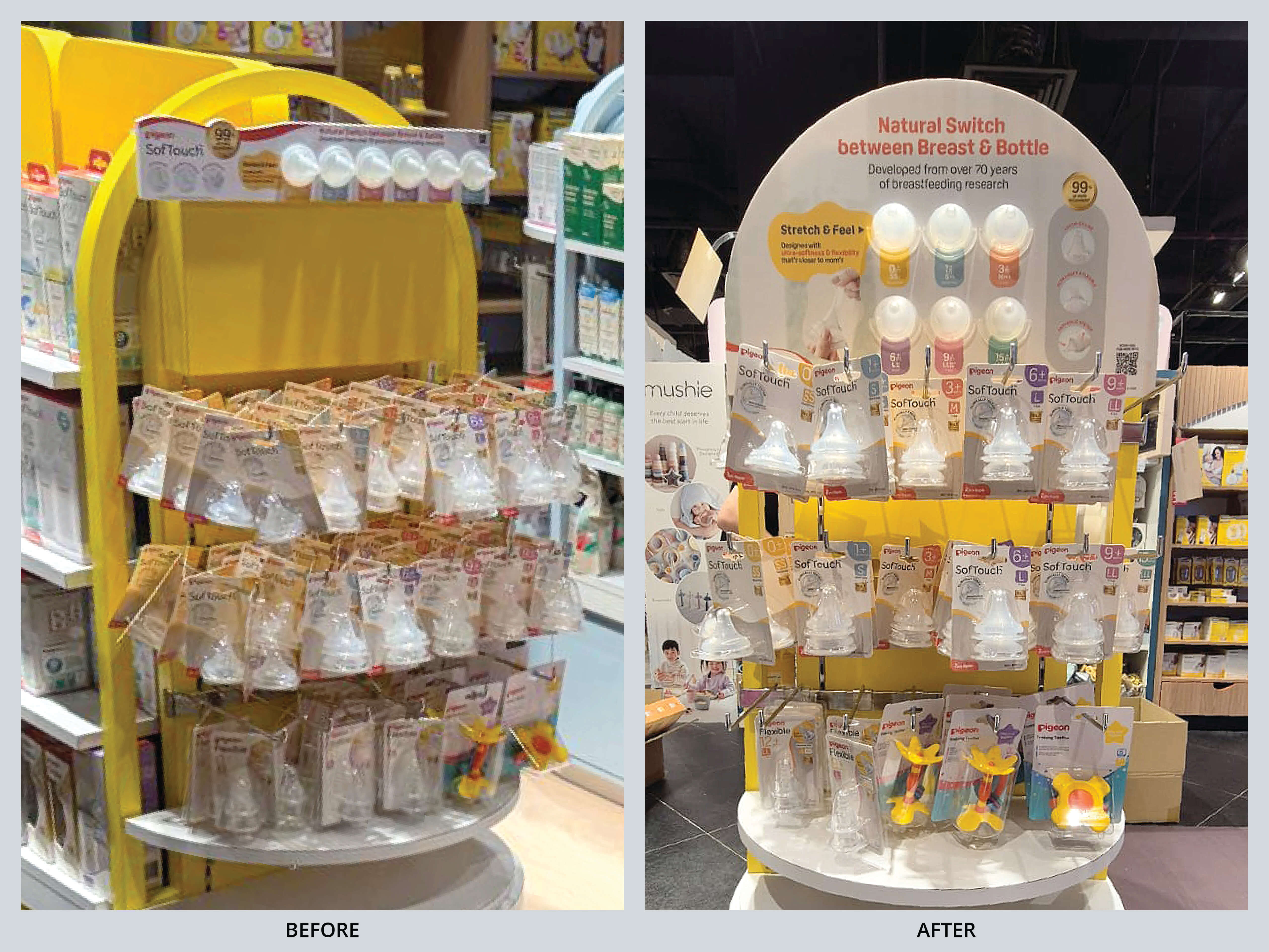 Merchandising & Shop Display_Pigeon Product Display