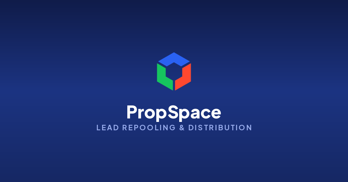 PropSpace CRM profile settings page displayed on a laptop, showing integrated apps and Facebook lead import options