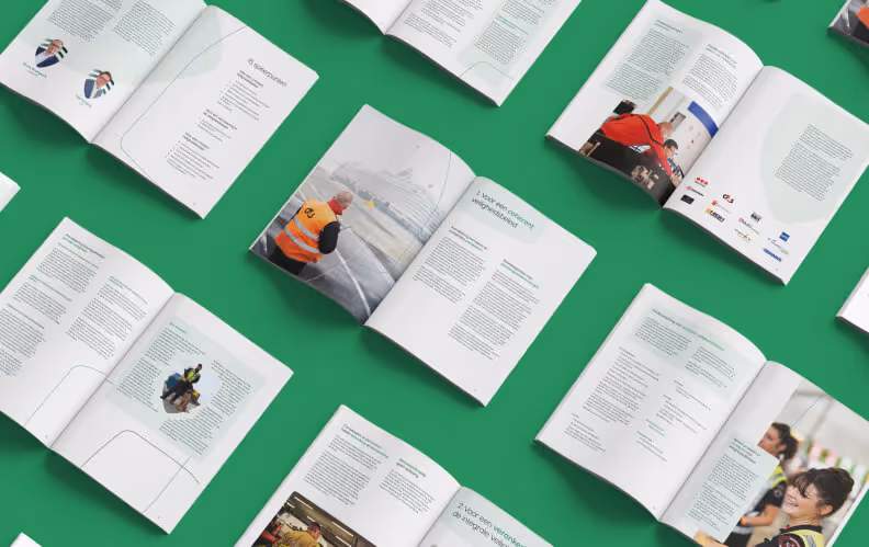 Mockup van een printuitwerking voor Arxia