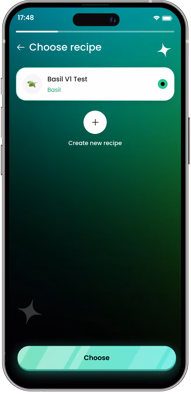 Growborg mobile app, challenge information