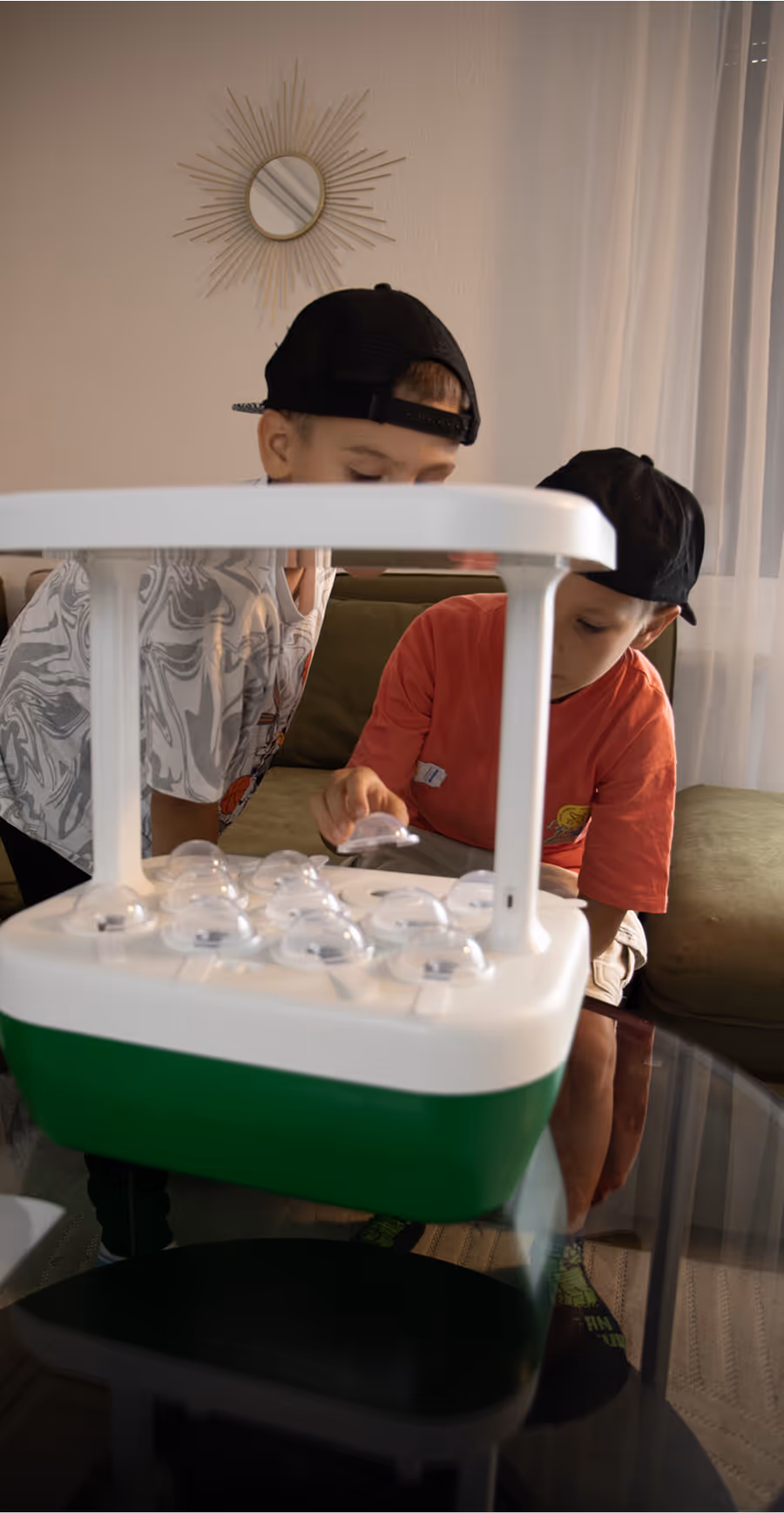 The kids are assembling the GrowBorg