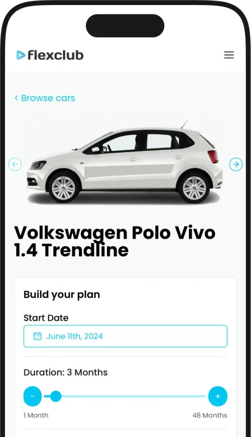 A white volkswagen car on a mobile device.