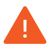 A red triangle with a white exclamation mark in the center.