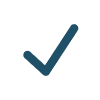 A blue checkmark on a black background.