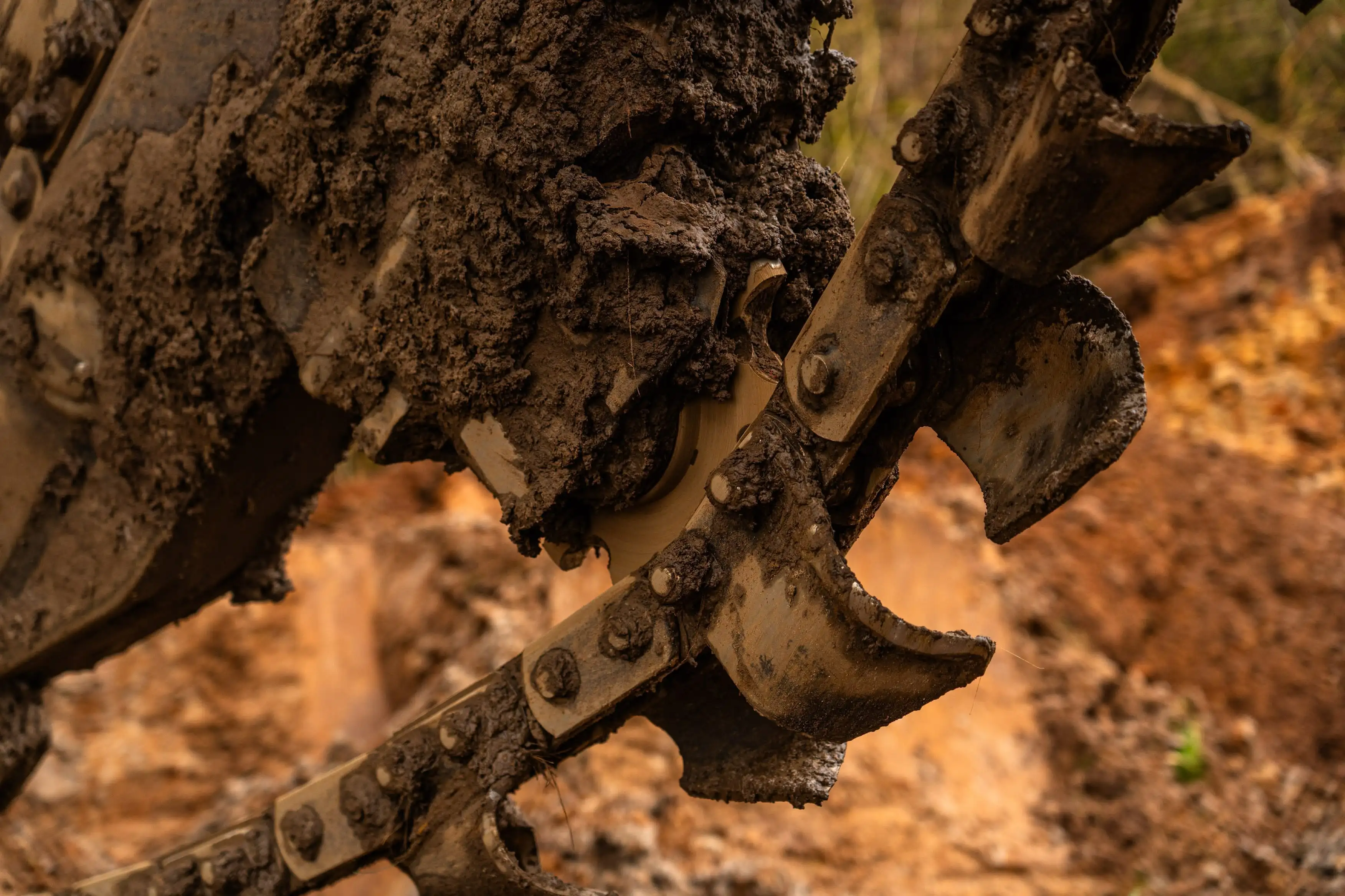 A large piece of machinery with a large metal claw.