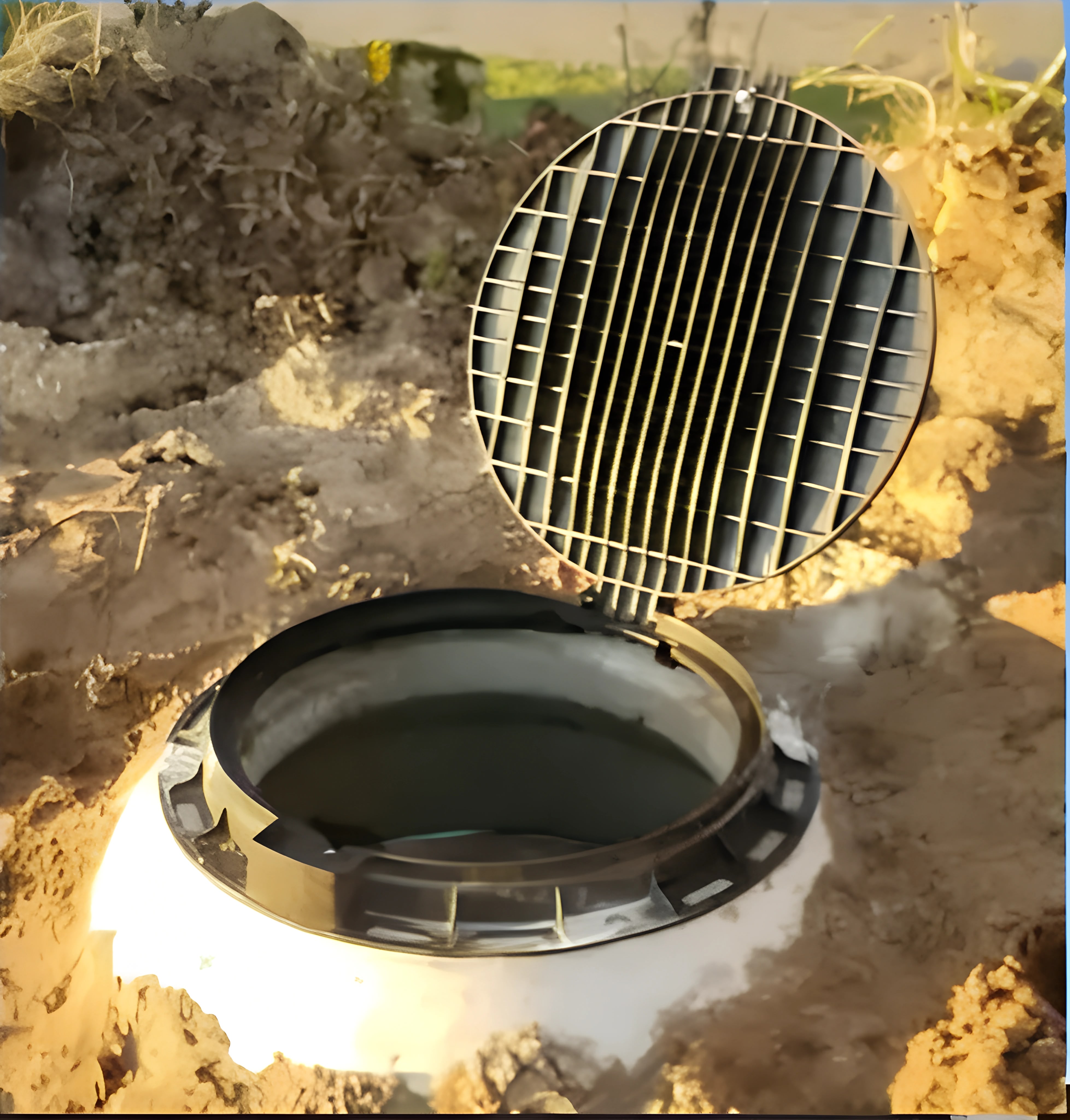 picture of the outside of the drainage system of Drainage Uhling where they have a patent