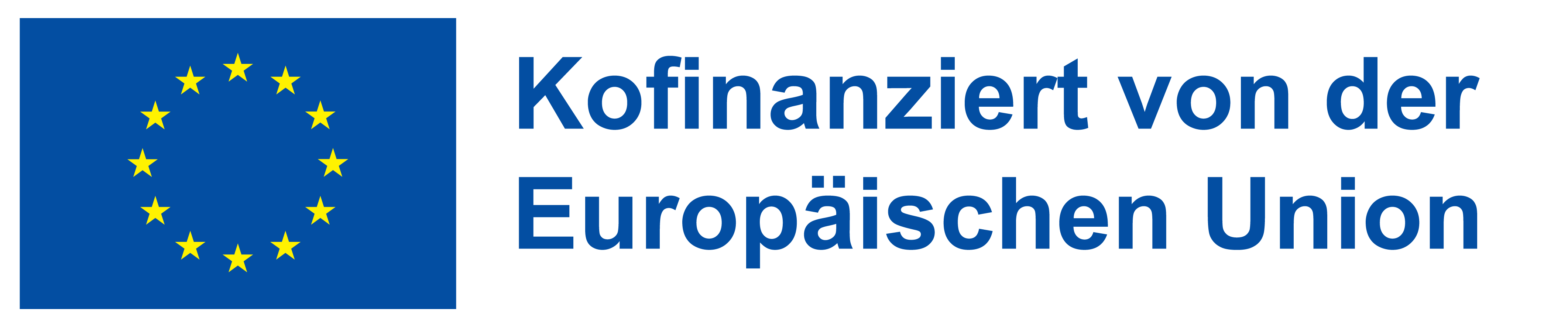 EU-Förderlogo des Forschungsprojekts DZ.NRW mit Hinweis auf die Kofinanzierung durch die Europäische Union