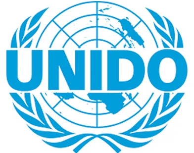 UNIDO Logo blue with arrows